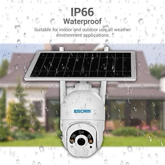 Escam Qf250 1080P WiFi Solar IP Camera Wireless 6W Solar Panel Battery Powered Home Security Camera