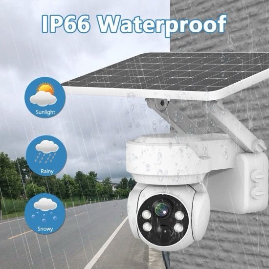WiFi/4G Solar Powered 1080P Battery PTZ Outdoor Security CCTV Camera