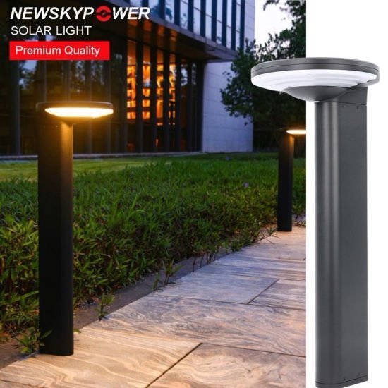 Outdoor LED Bollard Decoration Garden Solar Lawn Lights for Pathway Yard Walkway