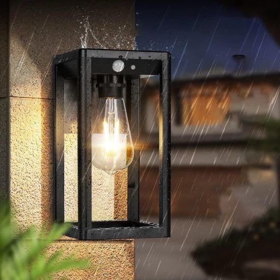 Newsky Outdoor Weatherproof Garden Lawn Pathway Decorative Sensor Solar Power Wall Light