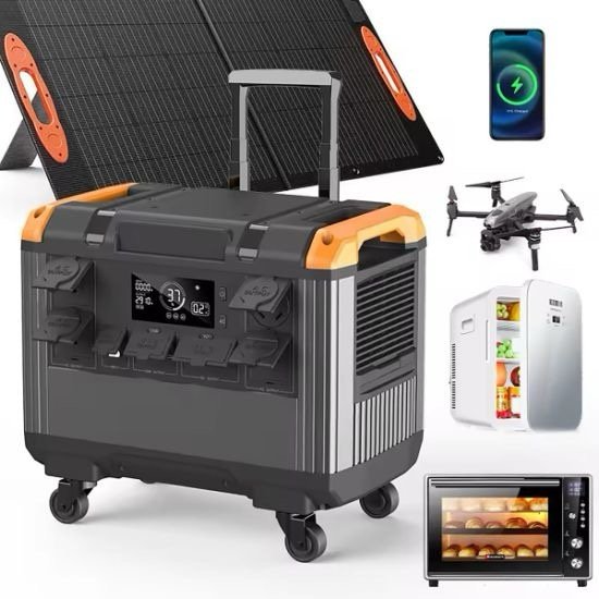 Portable 3000W Power Station with Solar Panel 2688wh LiFePO4 Battery Generator Energy