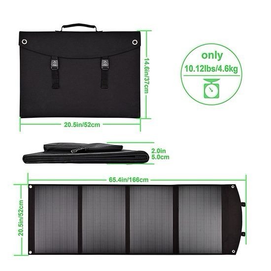 Portable 200W Solar Folding Bags for Laptop Charger Foldable Solar Panel for Camping Outdoor