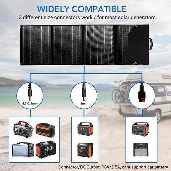 Portable 200W Solar Folding Bags for Laptop Charger Foldable Solar Panel for Camping Outdoor